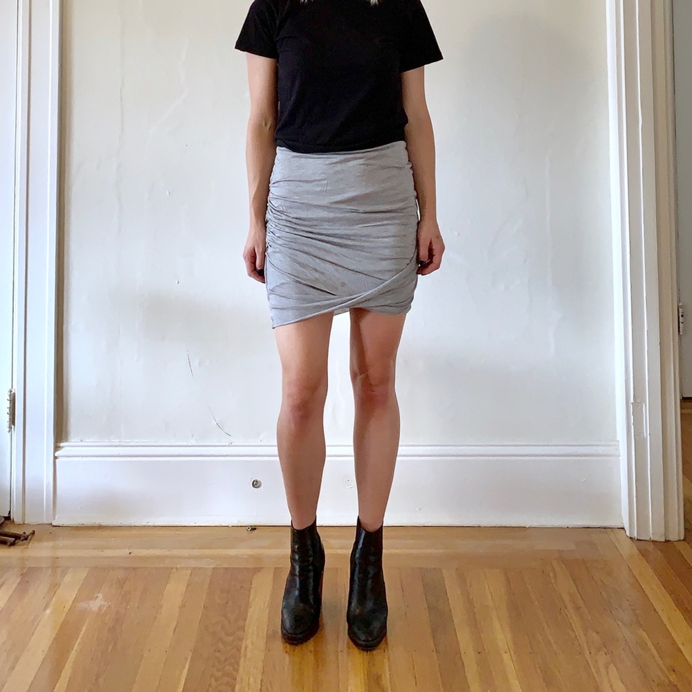 Helmet Lang Knee-Length Pencil Skirt